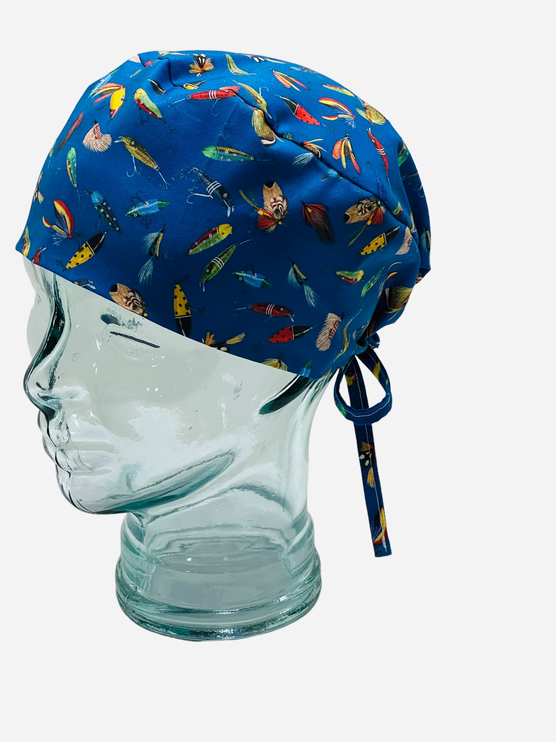 Ava Greys Designs Mens Scrub Hat -Fishing Lures