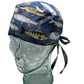 Mens Scrub Hat-Fish on Blue