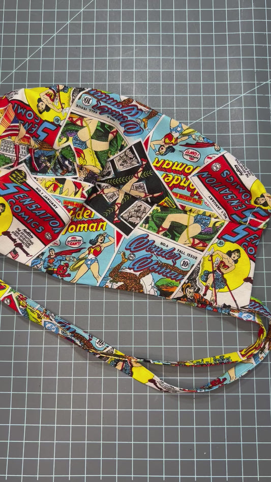 Tie back Unisex Scrub Hat-Wonder Woman