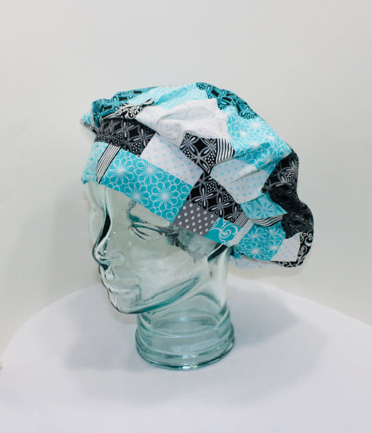 Bouffant Scrub Hat-Patchwork - Ava Greys Designs