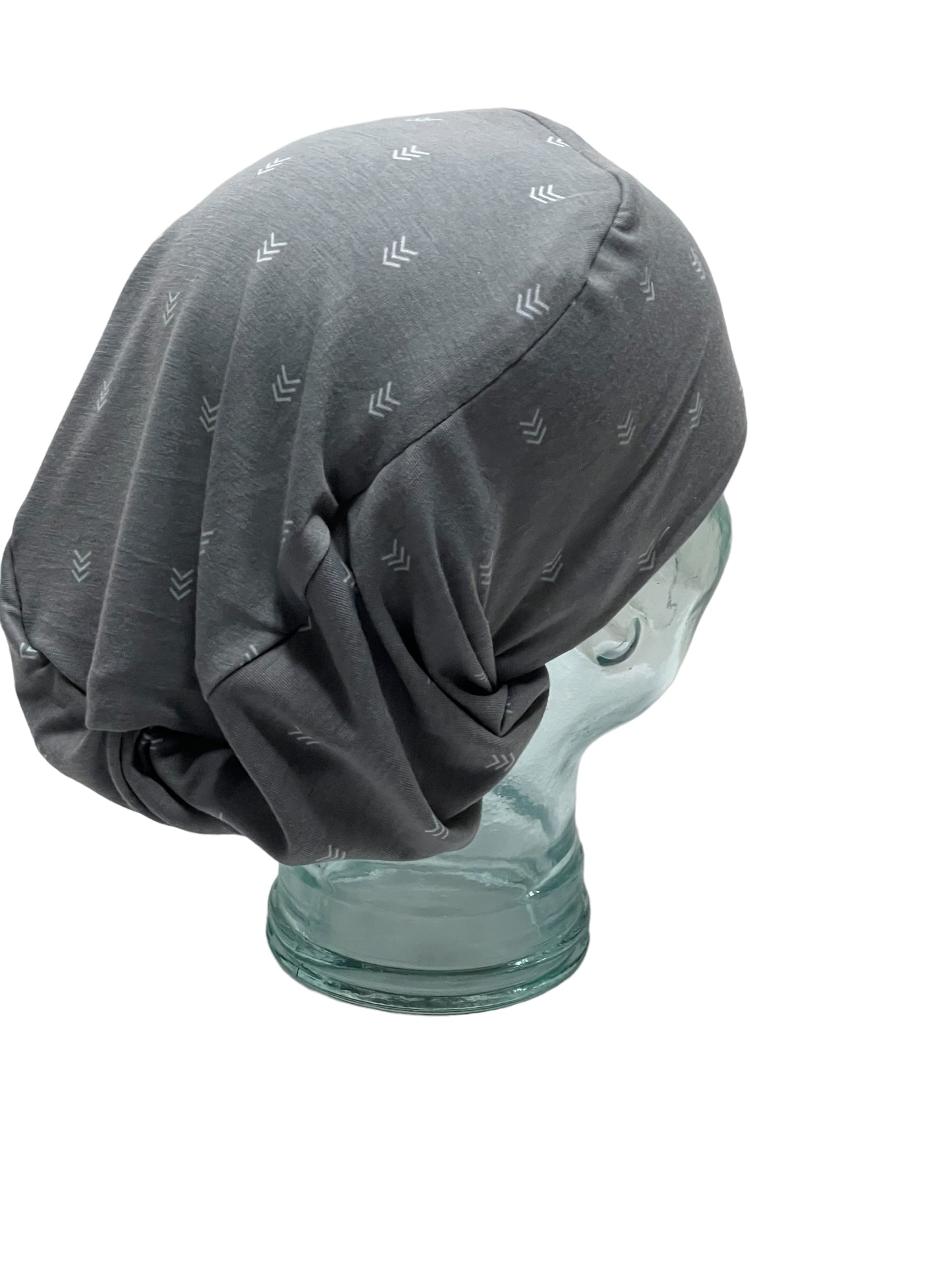 Soft Knit Scrub Hat-Chevron on Grey