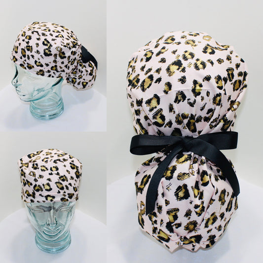 Ponytail Scrub Hat-Cheetah - Ava Greys Designs