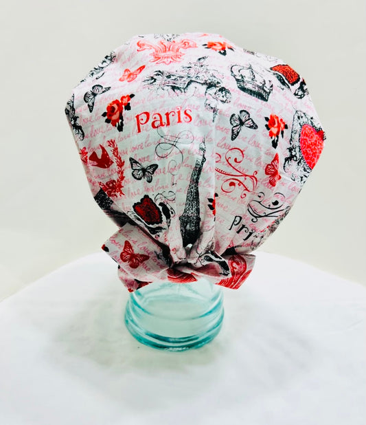 Tie Back Scrub Hat-Paris - Ava Greys Designs