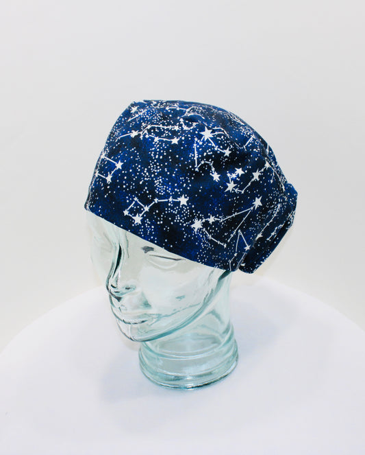 European Scrub Hat-Midnight Stars - Ava Greys Designs