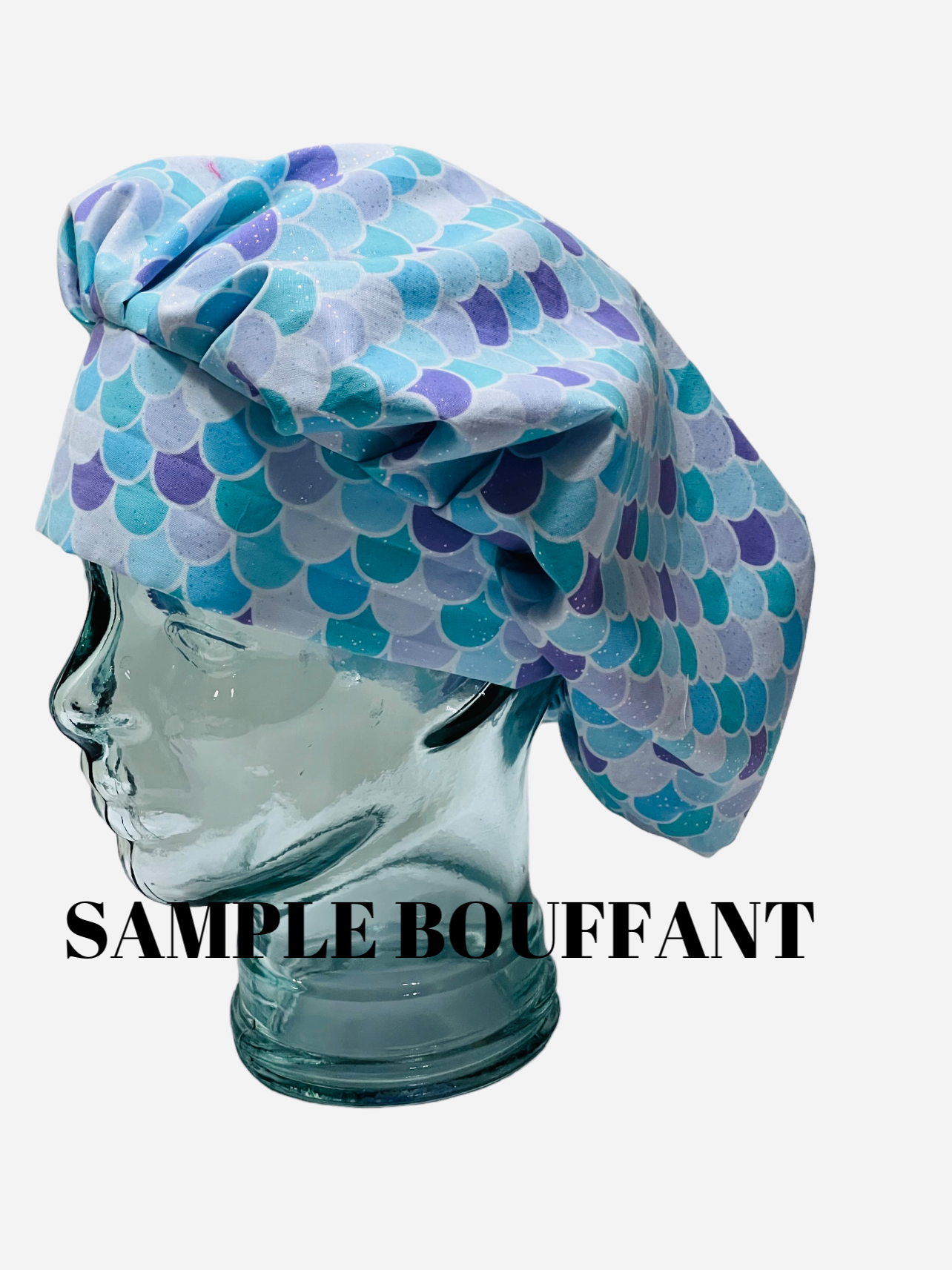 Satin Lined Bouffant Scrub Hat-Forest on Green