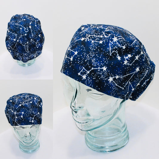 European Scrub Hat-Midnight Stars - Ava Greys Designs